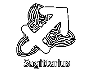 Celtic Sagittarius coloring page