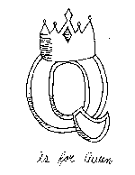 Q is for Queen Coloring Page