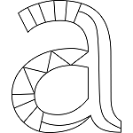 Lowercase A Coloring Page