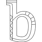Lowercase B Coloring Page