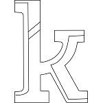 Lowercase K Coloring Page