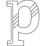 Lowercase P Coloring Page