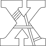 Lowercase X Coloring Page