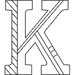 Uppercase K Coloring Page