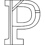 Uppercase P Coloring Page
