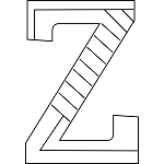 Uppercase Z Coloring Page