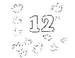 12 Number and Things Coloring Page