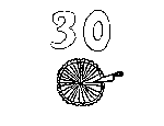 30 Number and Things Coloring Page