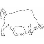 Bull printable coloring pages