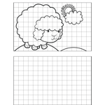 Happy Sheep Drawing