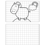 Pig with Cow Tail Drawing