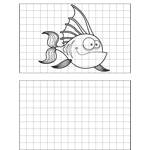 Spiky Fin Fish Drawing