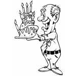 Man With Birthday Cake