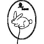 Balloon Rabbit Chinese Zodiac Coloring Page