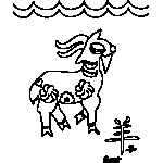 Goat Chinese Zodiac Coloring Page