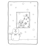 Christmas Snow and Snowman