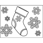 Christmas Stocking with Snowflakes