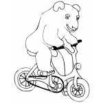 Circus Bear On Bicycle