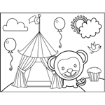 Monkey and Circus Tent