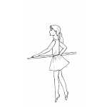 Girl Dancing With Stick