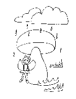 Fairy Under Mushroom Coloring Page