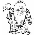 Old Dwarf With Dandelion