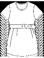 Dress with Empire Belt Coloring Page