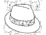 Fedora with Printed Lace Coloring Page