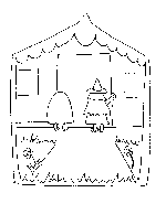 Children Asking for Halloween Candies Coloring Page