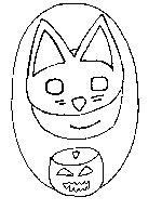 Halloween Cat Mask Coloring Page