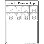 How to Draw Cute Hippo