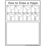 How to Draw Cute Hippopotamus