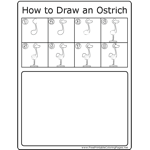 How to Draw Cute Ostrich