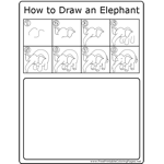 How to Draw Happy Elephant