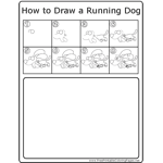 How to Draw Running Dog