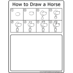 How to Draw Standing Horse
