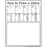 How to Draw Standing Zebra