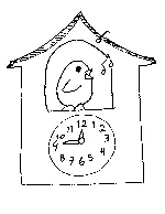 Cuckoo Clock Coloring Page