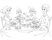 Family Eating Dinner