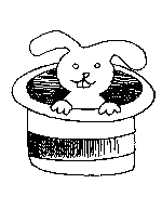 Rabbit In Magician Hat Coloring Page
