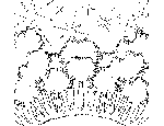 Forest and Stars Coloring Page