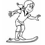 Future Girl On Skateboard