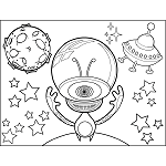 Single-Eyed Space Alien Bubble