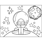 Space Alien with Bubble