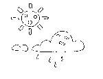 Sun with Cloud Coloring Page