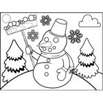 Snowman in Mittens