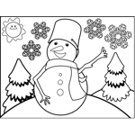 Snowman with Bucket Hat