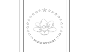 Mississippi State Flag Coloring Page