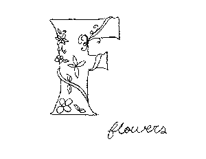 F is for Flowers Coloring Page