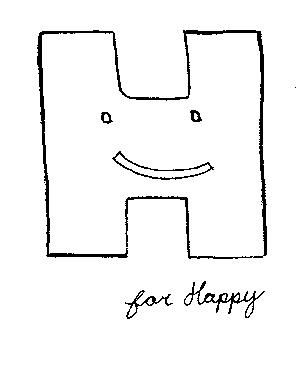 H is for Happy Coloring Page